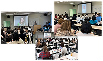 △ビデオ鑑賞中の学生（Students watching a video）